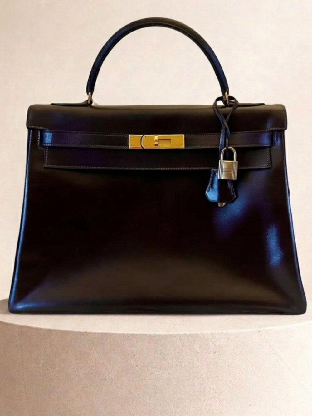 Hermes Kelly 32 Retourne Brown (Chocolate) Box Calf GHW